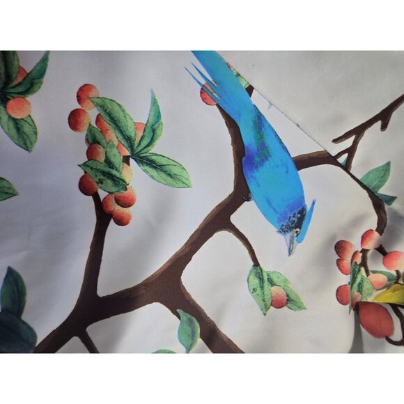 Forever 21 Men’s Windbreaker Jacket Med Multi White Birds of Paradise Print - Picture 10 of 15